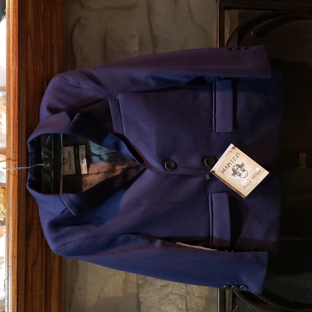 NWT'S adorable boy's Black Bianco navy blazer 5